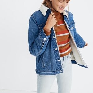 The Oversized Jean Jacket in Pinehill Wash: Sherpa Edition